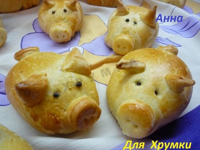 Рецепт пирожков с фаршем в духовке румяные хрюшки