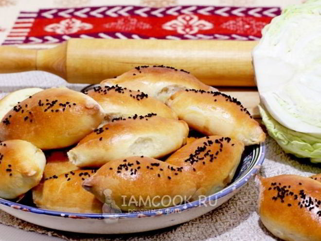 Рецепт пирожков с капустой на кефирном тесте