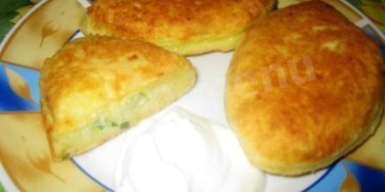 Пирожки с картошкой жареные на сковороде