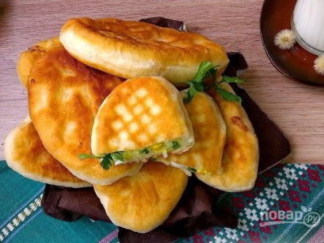 Рецепт пирожков с рисом и яйцом жареные