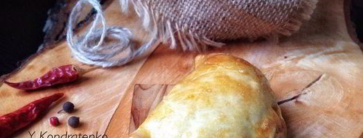 пирожки с творогом, салями и сыром. Шаг 8