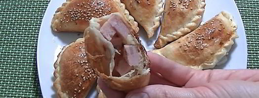 пирожки с ветчиной и сыром. Шаг 14