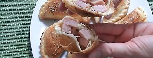 пирожки с ветчиной и сыром. Шаг 15