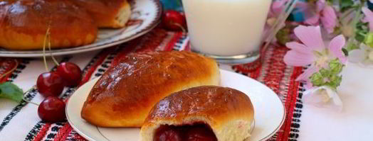 пирожки с вишней в духовке. Шаг 13