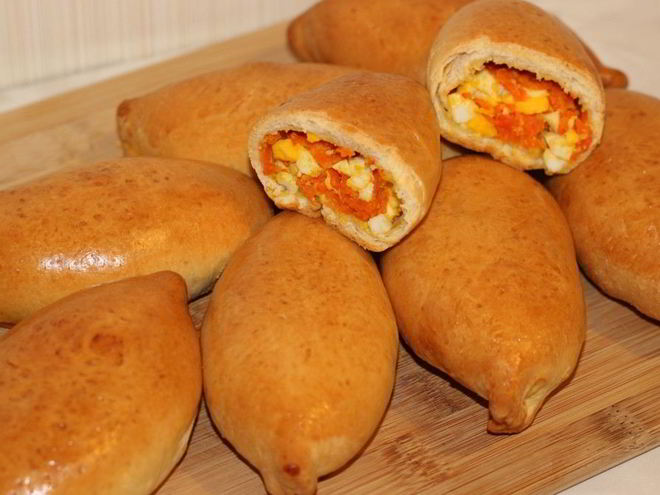 Рецепт пирожков с яйцами и морковью