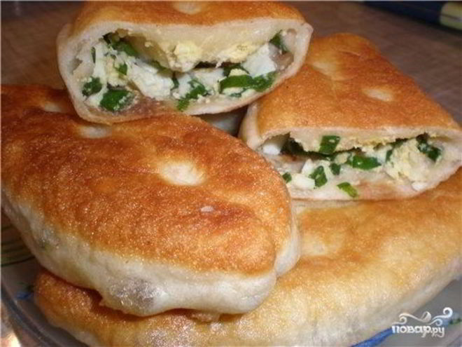 Рецепт пирожков с яйцом на сковороде