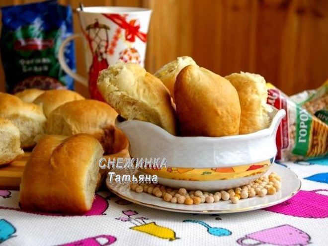 Рецепт постных пирожков с гороховой и фасолевой начинками
