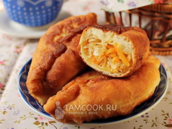 Рецепт жареных пирожков с квашеной капустой