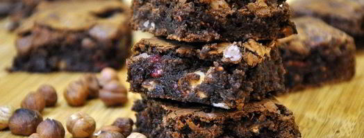 брауни с фундуком и малиной. Шаг 3