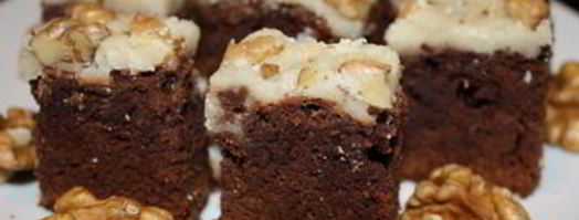 брауни с глазурью и орехами. Шаг 8