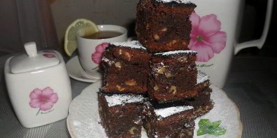 Брауни с орехами