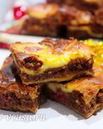 Брауни с творогом и вишней