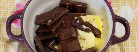 брауни с творогом и вишней. Шаг 2