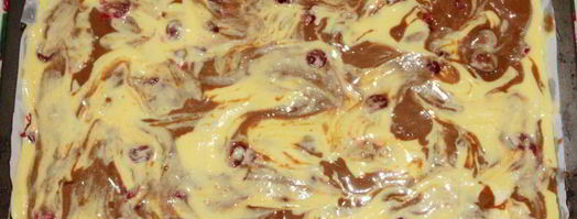 брауни с творогом и вишней. Шаг 15