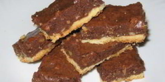 Двухслойные шоколадные брауни