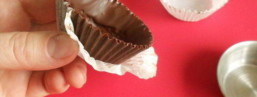 корзинки с ганашем, брауни и малиной. Шаг 5