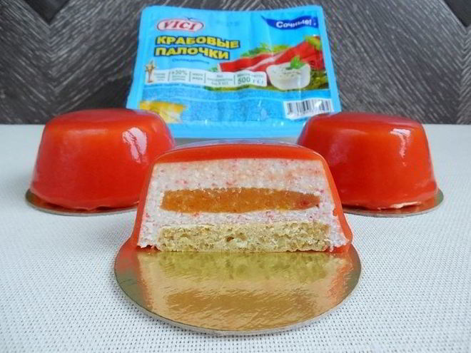 Рецепт муссового пирожного экзотический краб