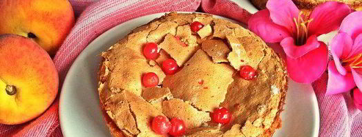 нежное пирожное с персиками. Шаг 20