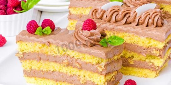 Пирожное бисквитное с кремом