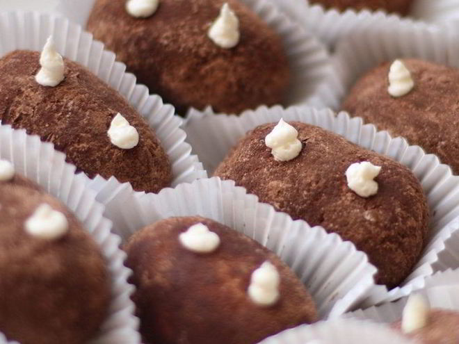 Рецепт пирожного картошка из панировочных сухарей