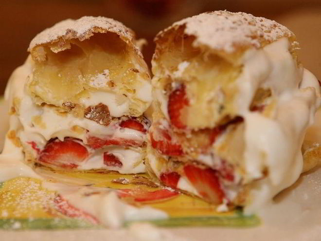 Рецепт пирожного клубничный наполеон