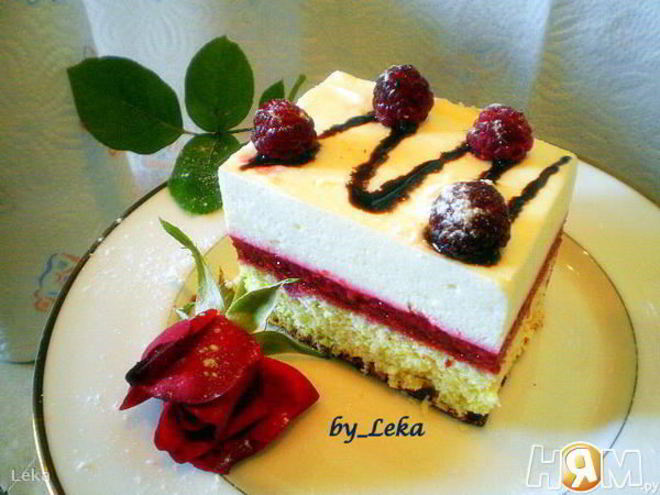 Рецепт пирожного малина в шампанском