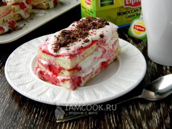 Рецепт пирожного малиновый шарм