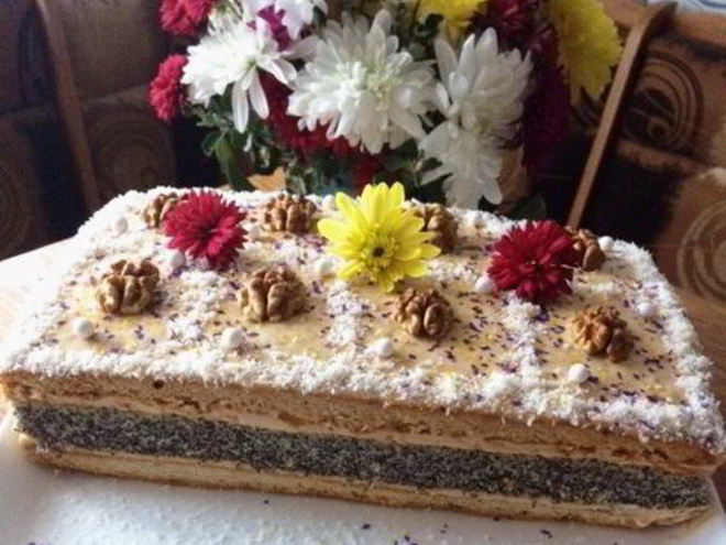 Рецепт пирожных маковых с кофейным кремом