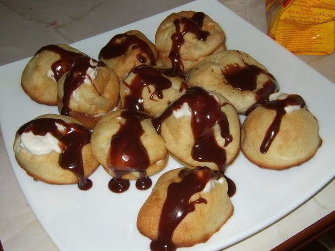 Рецепт пирожных с банановым кремом