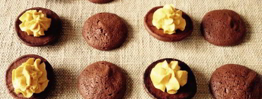 шоколадные пирожные с ореховой начинкой. Шаг 12