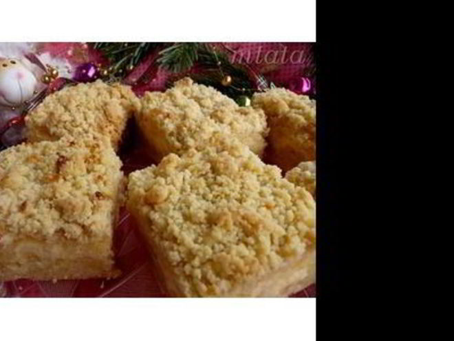 Рецепт штрейзельных пирожных с творожно-пудинговой начинкой