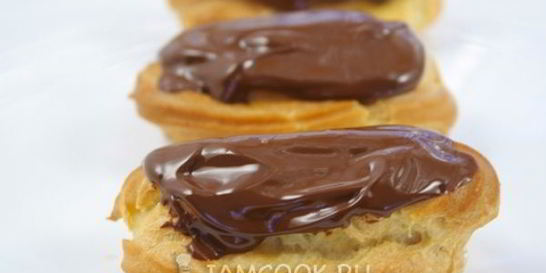 Заварные пирожные с кремом из сгущенного молока