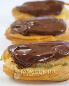Заварные пирожные с кремом из сгущенного молока