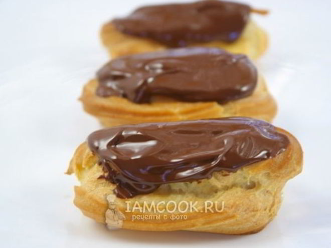 Рецепт заварных пирожных с кремом из сгущенного молока