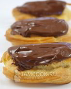 Заварные пирожные с кремом из сгущенного молока