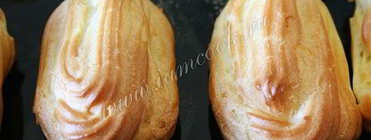 заварные пирожные с кремом из сгущенного молока. Шаг 9