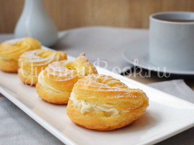 Рецепт заварных пирожных творожное кольцо