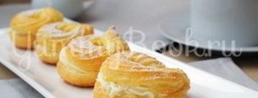 заварные пирожные творожное кольцо. Шаг 10