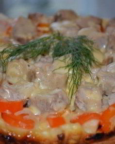 Быстрая пицца на сковороде с любой начинкой