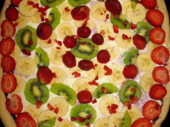 Рецепт фруктово-ягодной пицца