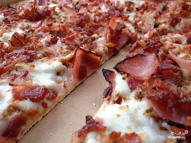 Рецепт итальянской пиццы с ветчиной