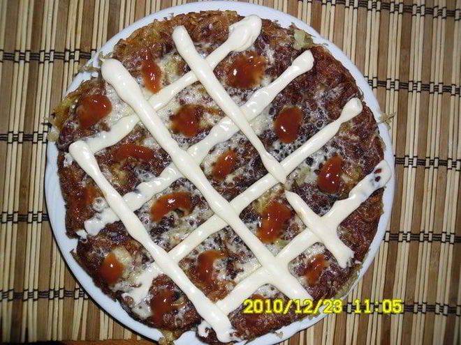 Рецепт ленивой картофельной пиццы