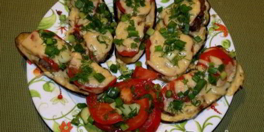 Мини-пицца с баклажанами вместо теста