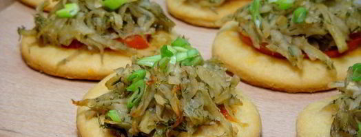 мини-пиццы с картофельными шапочками. Шаг 6