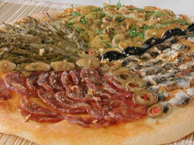 Рецепт пиццы четыре времени года