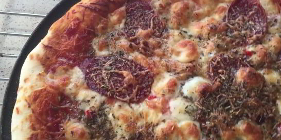 Пицца Дьябола на тонком тесте