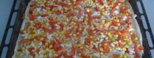 пицца из слоеного бездрожжевого теста. Шаг 8