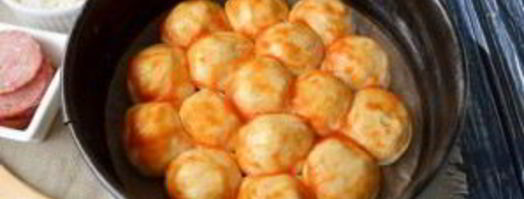 пицца на шариках из теста. Шаг 4