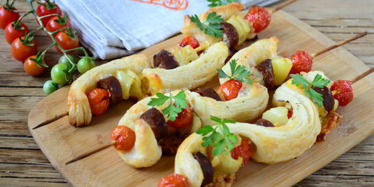 Пицца на шпажках в духовке