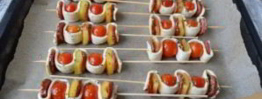 пицца на шпажках. Шаг 4